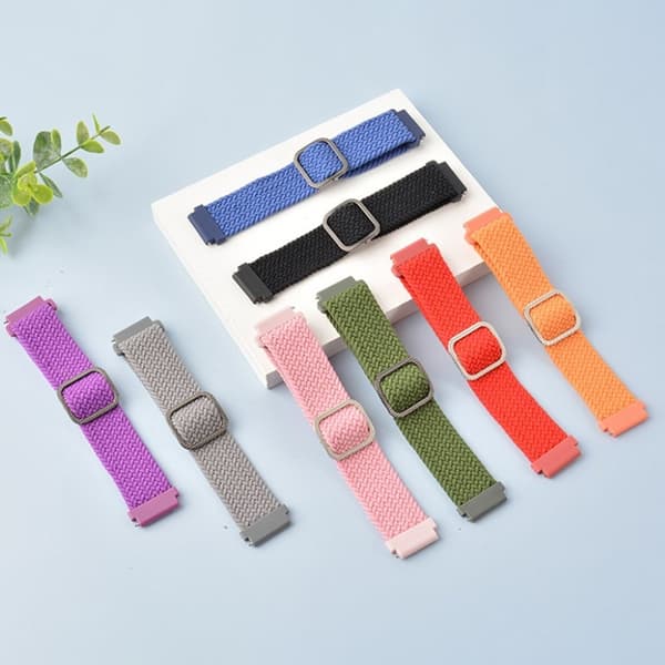 22m Universal punottu kuvio kellon hihna - Punainen / Musta Black