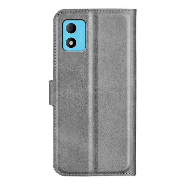 Lompakko Nahkakotelo For Tcl 305i - Harmaa Silver grey