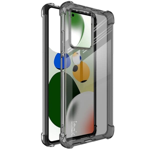 IMAK Airbag Cover til Xiaomi Poco X5 Pro / Redmi Note 12 Pro Speed - Gennemsigtig Sort Black