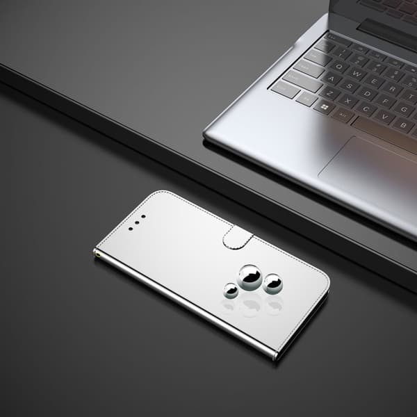 Mirror Motorola Moto G71 5G Läppäkotelo - Hopea Silver grey