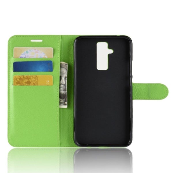 Huawei Mate 20 Lite mobilfodral syntetläder silikon stående plån Grön