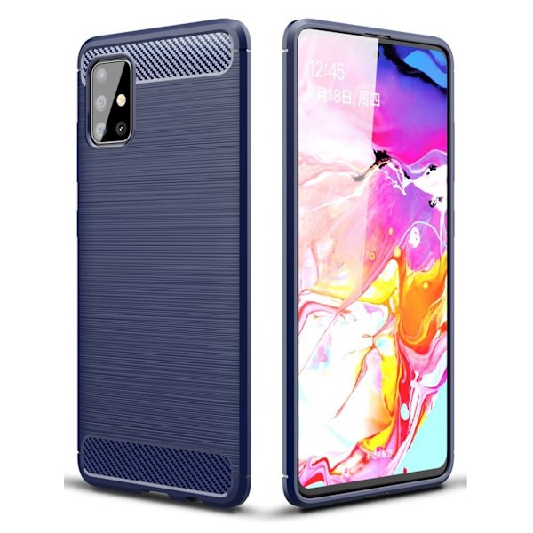 Carbon Flex etui- Samsung Galaxy A51 - Blå Blue