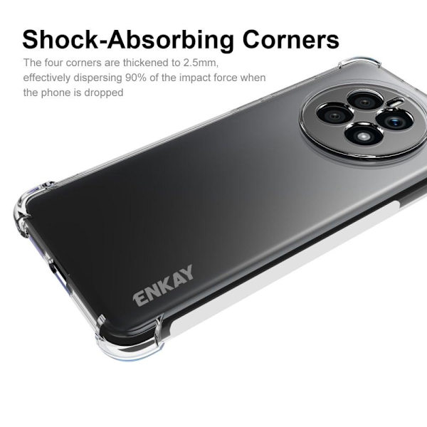 ENKAY klart faldsikkert etui til Huawei Mate 50 Transparent