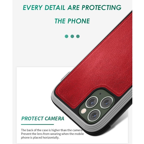 Raigor Inverse LUXURIOUS-suojus iPhone 11 Pro Maxille - Punainen Red