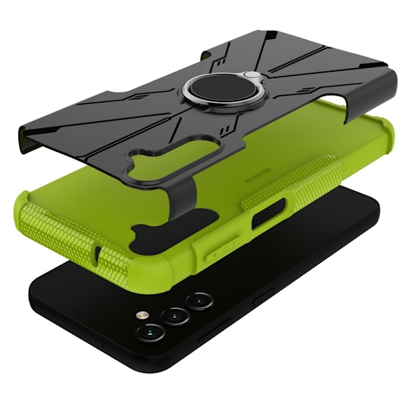 Kickstand-skydd med magnetisk platta för Samsung Galaxy A14 - Grön Grön