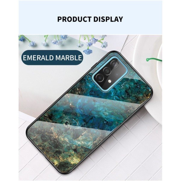 Fantasy Marmor Samsung Galaxy A52 5G skal - Smaragd Marmor Grön