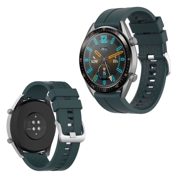 Huawei Watch GT holdbar silikone Urrem - Sortlig Grøn Green