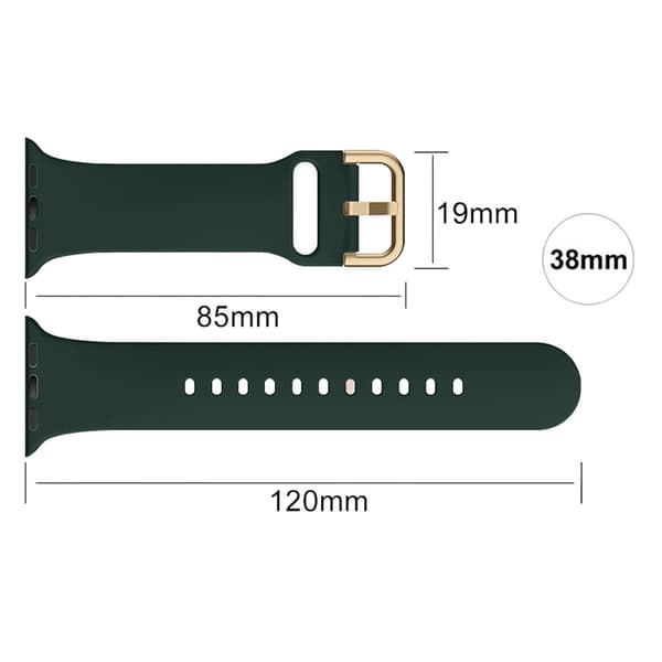 Apple Watch Series 8 (41mm) silikonerem - Sortliggrøn Green
