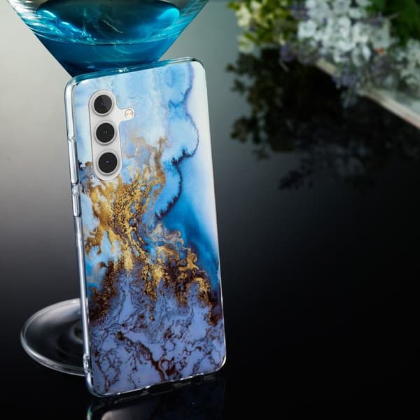 Marmormotiv Samsung Galaxy A13 5G skal - Havsvattenblå multifärg