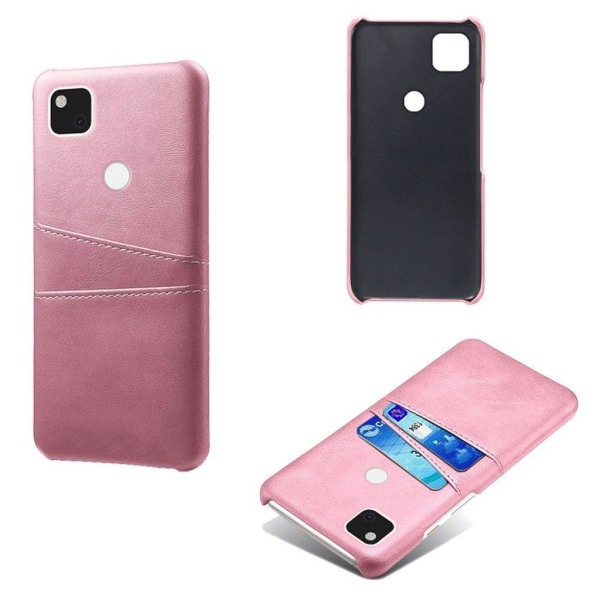 Dual Card cover - Google Pixel 4a - Rødguld Pink