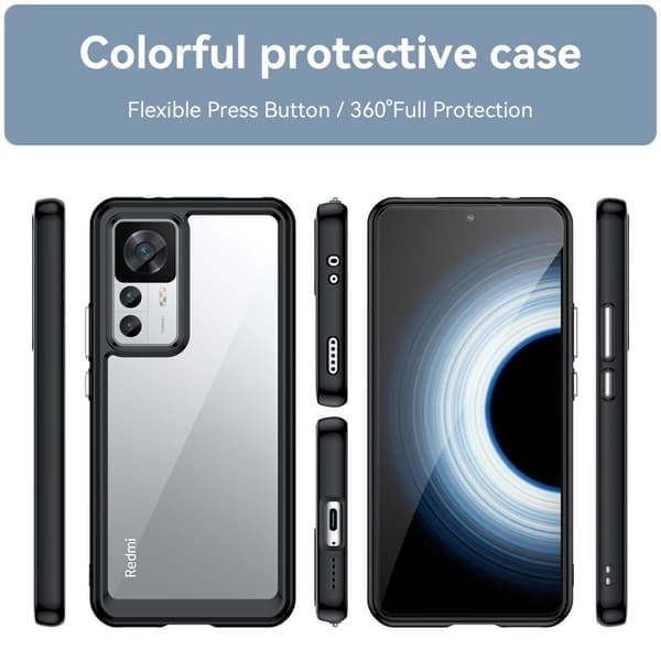 Xiaomi 12T älykäs akryylikansi - Musta Black