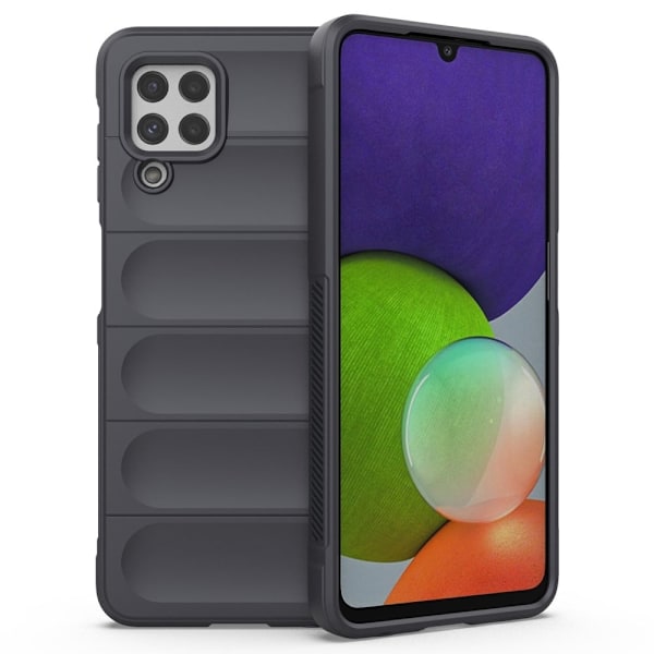 Mjukt greppformat Samsung Galaxy A22 4G skal - Silver/Grå Silvergrå