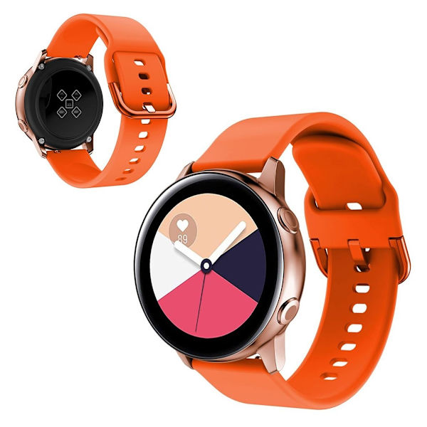 Universal silicone gloss watch band - Orange Orange