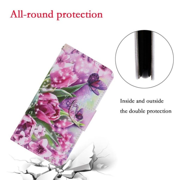 Wonderland Samsung Galaxy A21 Flip Etui - Tulips Purple