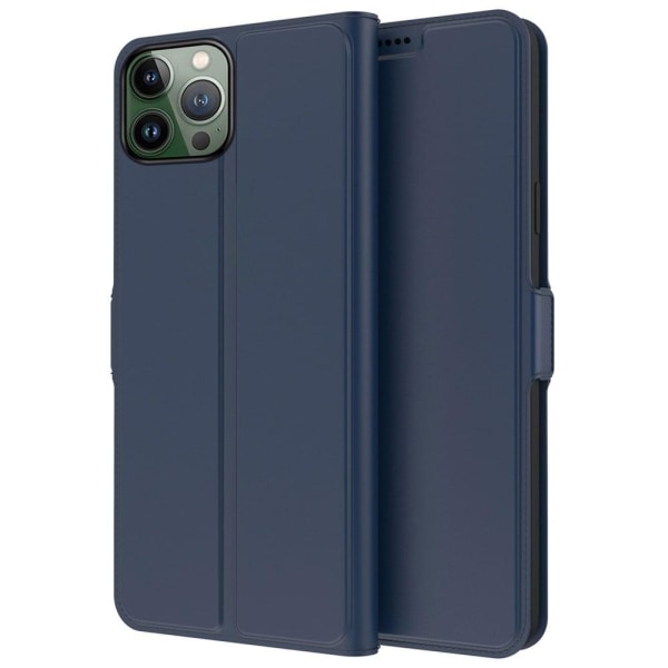 Smooth And Thin Premium Pu Nahkakotelo For iPhone 13 Pro Max - S Blue