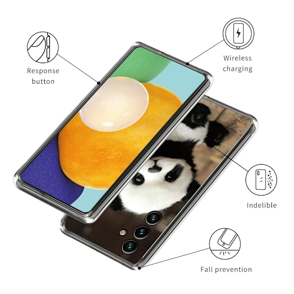 Deco Samsung Galaxy A54 Etui - Panda Brown