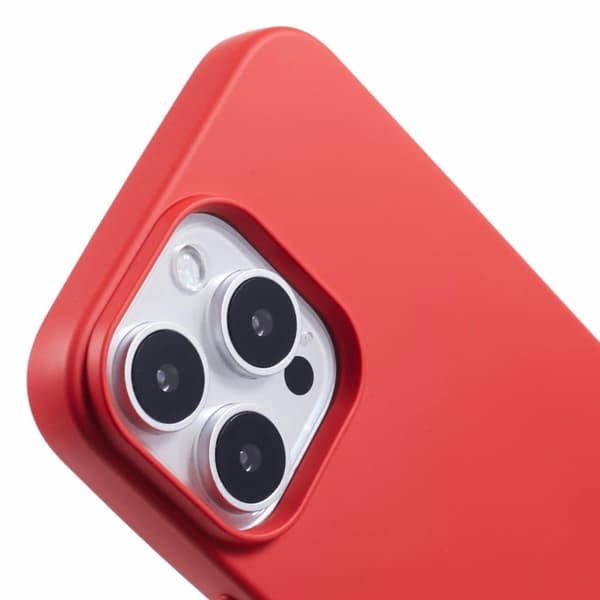 iPhone 16 Pro Fodral Mjukt flexibelt fiberfoder Skyddande telefonskal - Röd Röd