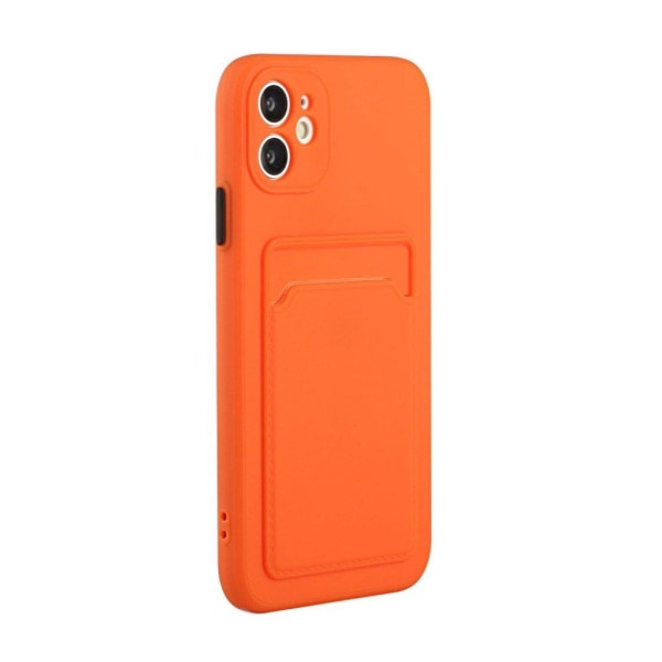 Card Holder Suojakuori For iPhone 12 Mini - Oranssi Orange