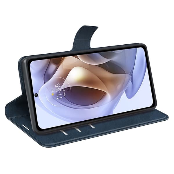 Lompakko Nahkakotelo For Motorola Moto G31 - Sininen Blue