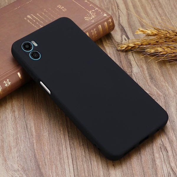 Matte Liquid Motorola Moto E22s silikone cover - Sort Black
