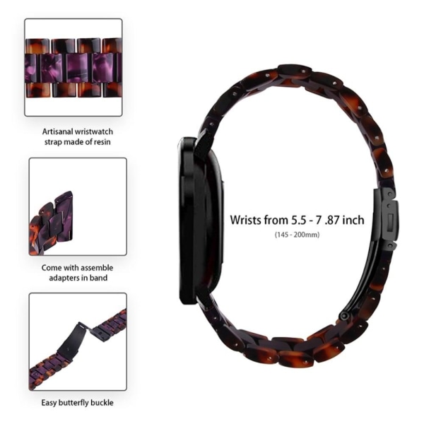 22mm Amazfit GTR 47mm / Smartwatch 2 väri liitos hartsi kellon hihna - Hawksbill / Violetti Multicolor