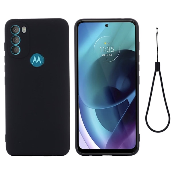 Matta nestesilikoninen kuori Motorola Moto G71 5G - Musta Black