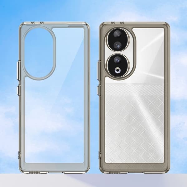 Honor 90 telefonskal i akryl - Transparent Grå Silvergrå