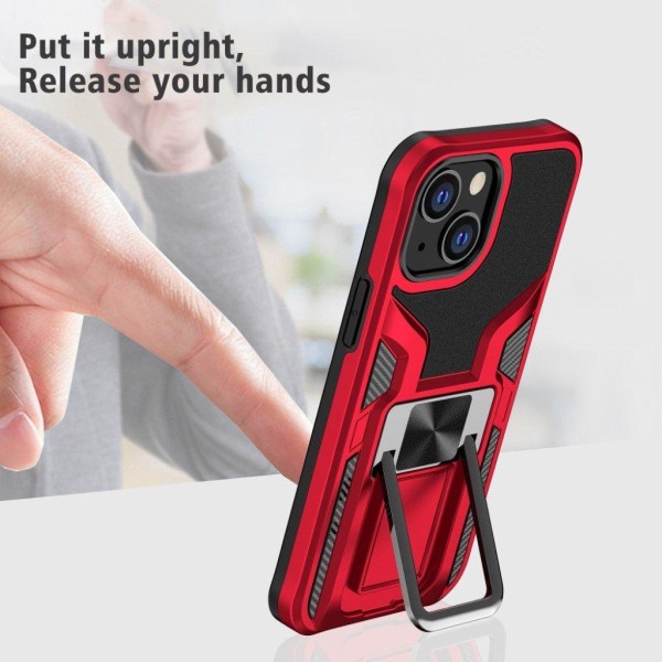 Shockproof Hybrid Suojakuori With Kickstand For iPhone 13 Mini - Punainen Red