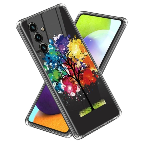 Deco Samsung Galaxy A54 Etui - Farverig Træ Multicolor