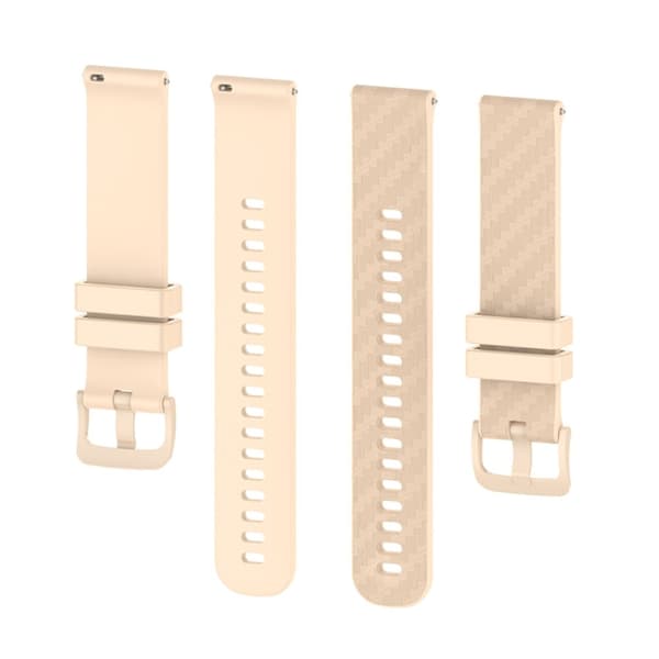 Klockarmband i silikon med kolfibermönster för Samsung-klocka - Beige Brun