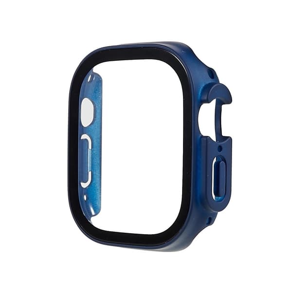 Apple Watch Ultra cover with tempered glass - Dark Blue Blå