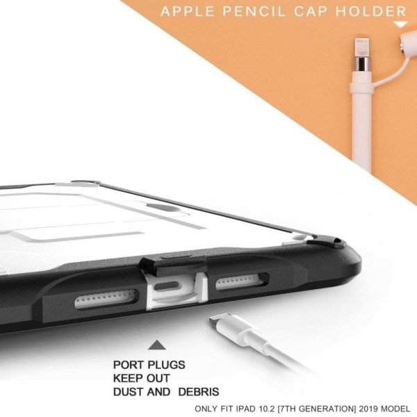 iPad 10.2 (2019) durable armor case - White White