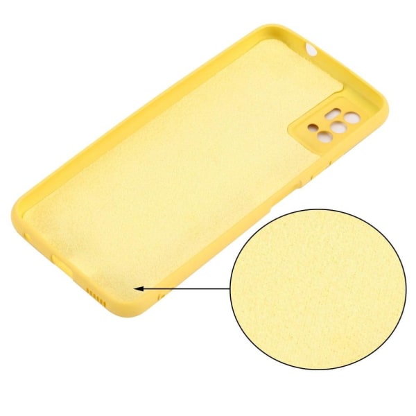 Matte liquid silicone cover for ZTE Blade A71 - Yellow Yellow