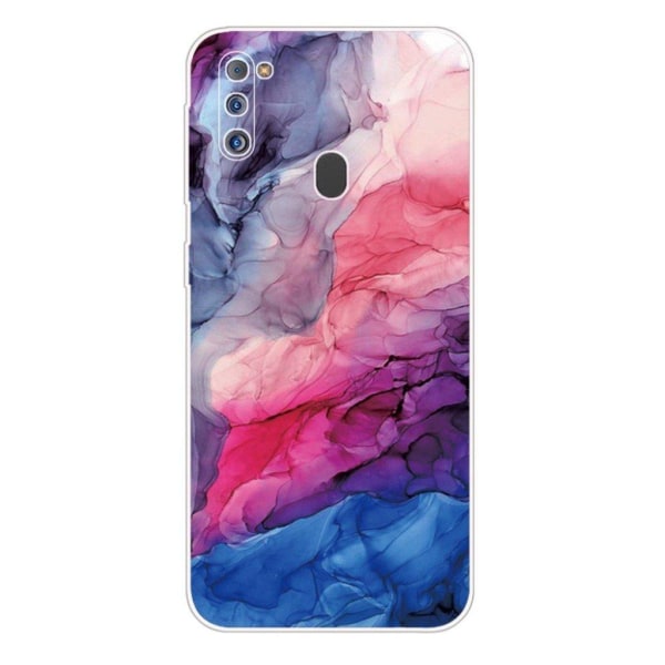 Marble Samsung Galaxy M21 2021 Etui - Aqueous Vibrant Mønster Multicolor