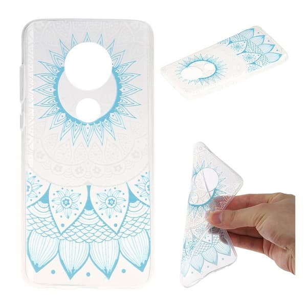 Deco Motorola Moto G7 Plus deksel - Blå Mandala Blue