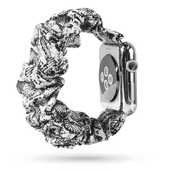 Apple Watch Series 5 40mm kangaskuvioinen kellonauha - Musta Ja Musta Multicolor