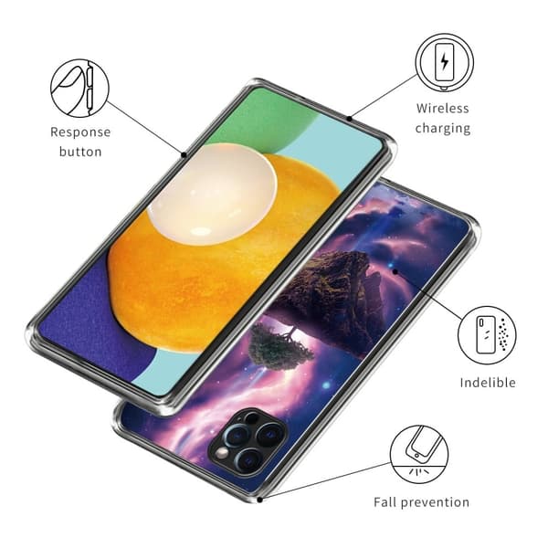 Deco iPhone 15 Pro Max skal - Norrsken Natt Lila