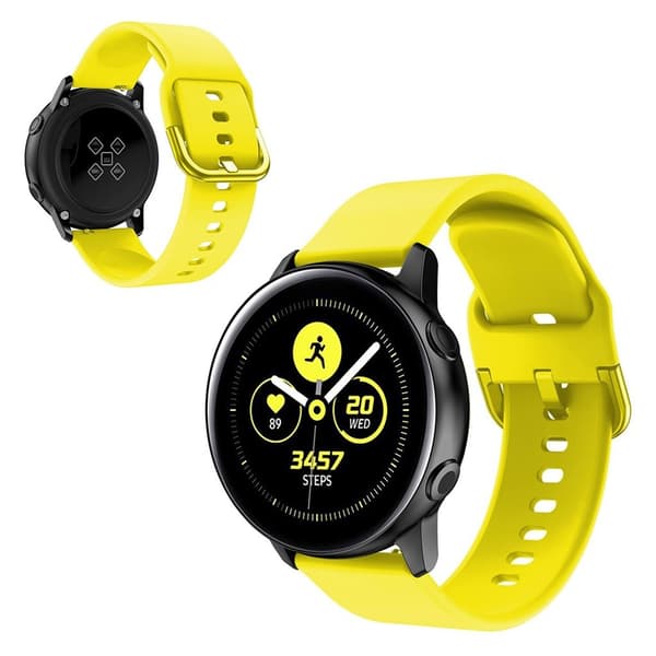 Universal silicone gloss watch band - Yellow Gul