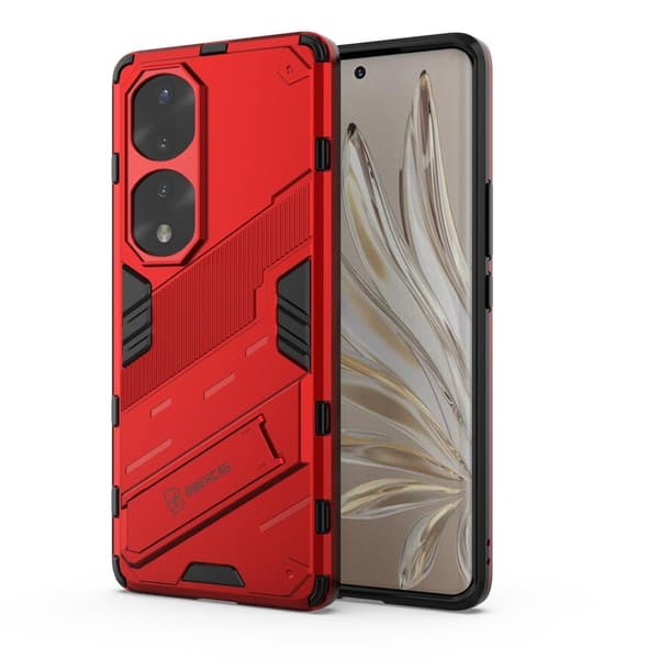 Stødsikker Hybrid Cover med A Moderne Touch til Honor 70 Pro - Rød Red
