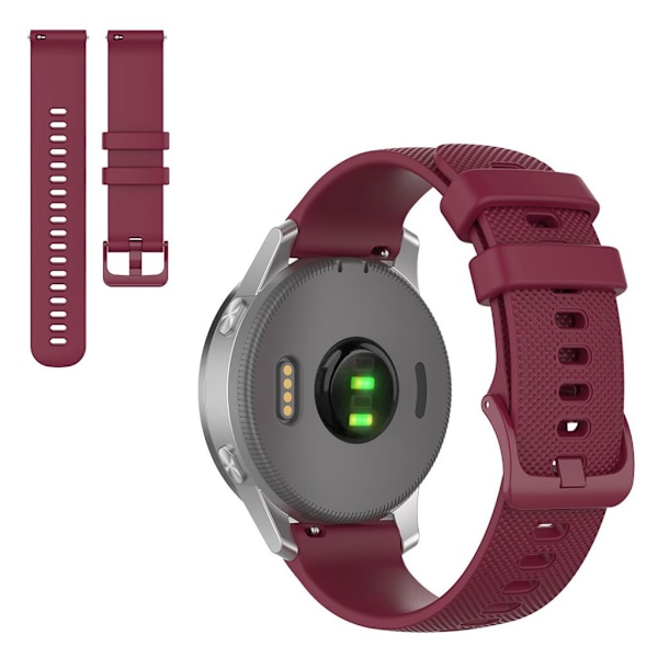 Garmin Venu 2S / Vivoactive 4S / Vivomove 3S solid color watch band - Wine Red Röd