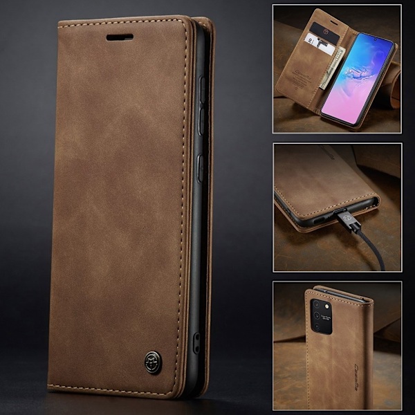 CaseMe vintage Samsung Galaxy S10 Lite fodral - Brun Brun