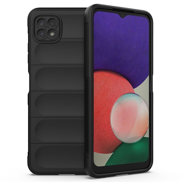 Blødt grebsformet cover til Samsung Galaxy A22 5G - Sort Black