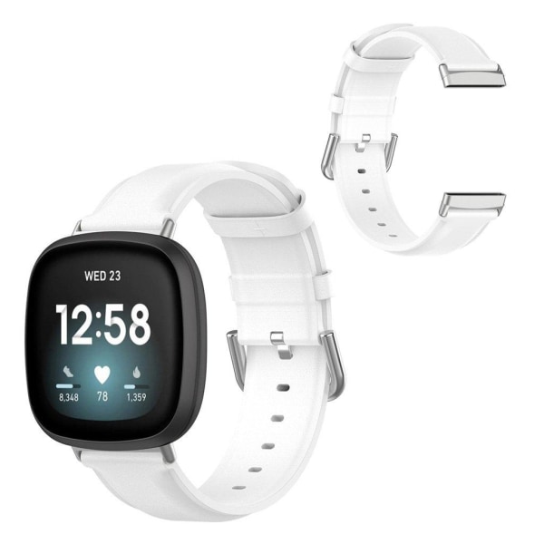 Fitbit Sense / Versa 3 rostfritt stål klockarmband - vit Vit