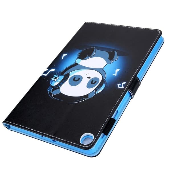 Samsung Galaxy Tab S5E mønster multi-vinkel læretui - Cute Panda Multicolor
