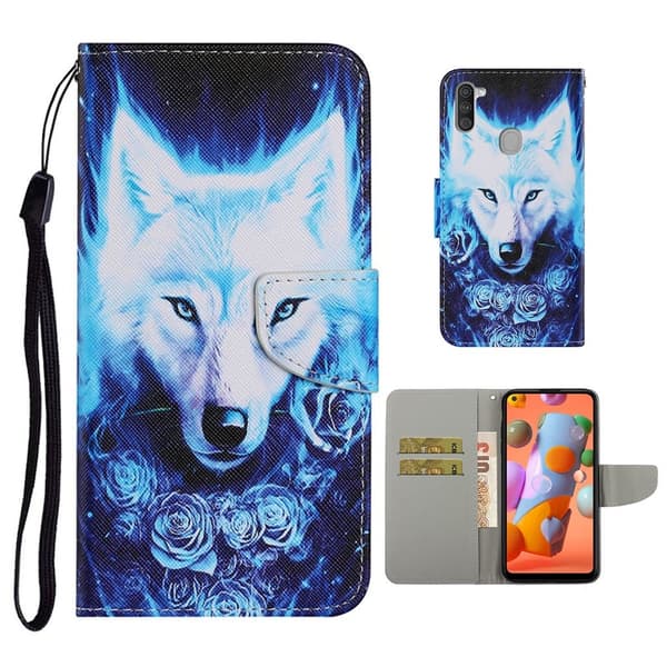 Wonderland Samsung Galaxy M11 / A11 Flip Etui - Ulv Blue