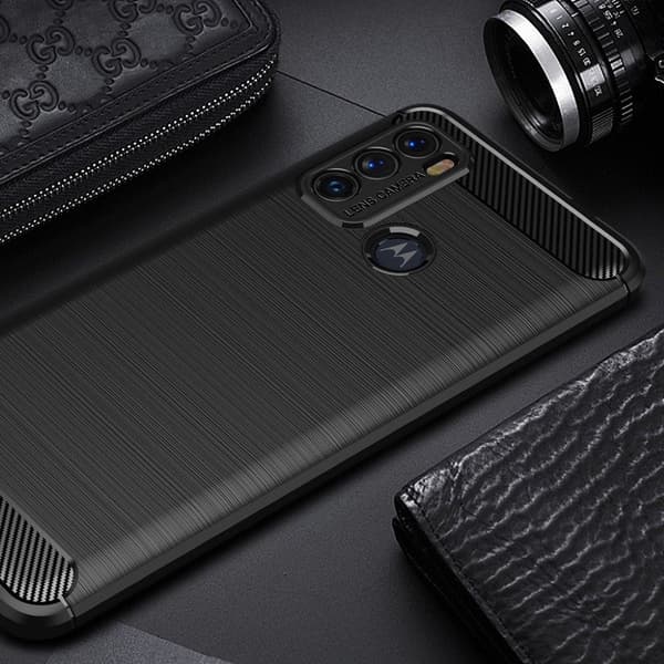 Carbon Flex case Motorola Moto G60 - Sort Black