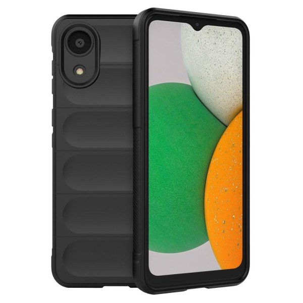 Blødt grebsformet cover til Samsung Galaxy A03 Core - Sort Black