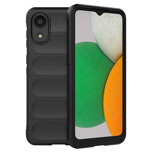Mjukt greppformat Samsung Galaxy A03 Core skal - Svart Svart