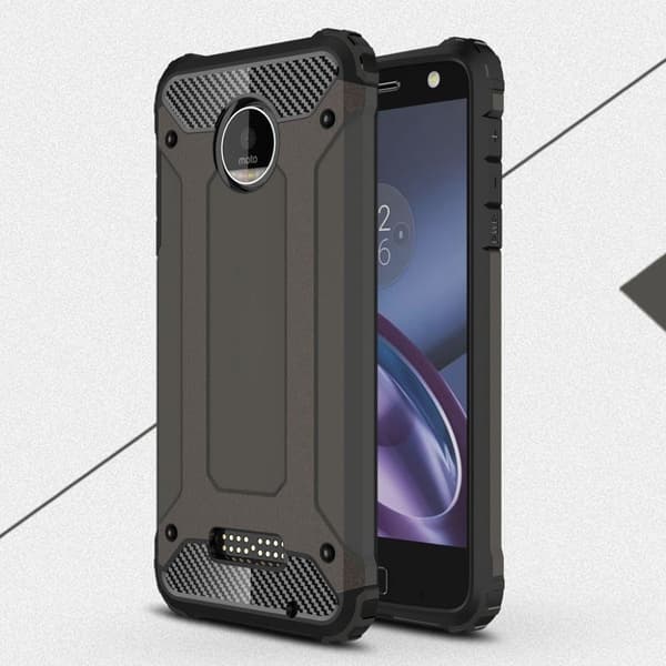Motorola Moto Z Force Armor Guard Hard Etui - Bronze Brown