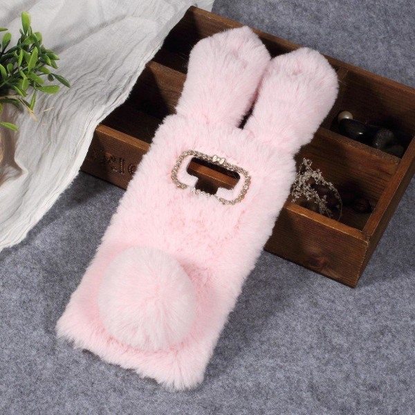 Fluffy Rabbit Samsung Galaxy Note9 skal - Rosa Rosa